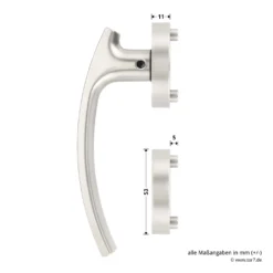 Würth Türdrücker ZD 21, Rosette BB, PZ, WC, Vernickelt -Sonax 0687170300 wuerth tuerdruecker zd21 bemassung 1