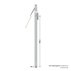 Hörmann Ersatz-Hebelarm Inkl. Adapterplatte, BRH 2125 Mm -Sonax 1049504 hoermann ersatz hebelarm inkl adapterplatte brh 2125mm bemassung
