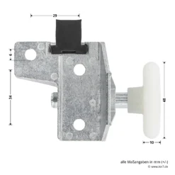 Hörmann Rollenhalter F80, Links 13 Hörmann Rollenhalter F80, Links -Sonax 1284003 hoermann rollenhalter f80 links bemassung