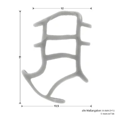 Hörmann Dämpfungsprofil Garagentür 6,20 M -Sonax 1347992 hoermann daemmpfungsprofil garagentuer seitenmasse