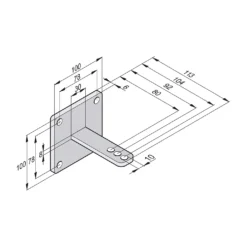 SOMMER Torpfostenbeschlag 50/104 Twist 200 E/EL -Sonax 2251v000 sommer pfostenbeschlag 50 104 twist 200 verzinkt bemassung