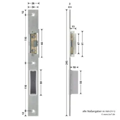 Hörmann Schließblech Für Hauptschloss THP/FSTHP DIN Links 7 Hörmann Schließblech Für Hauptschloss THP/FSTHP DIN Links -Sonax 276986 hoermann schliessblech fuer hauptschloss thp fsthp din links bemassung