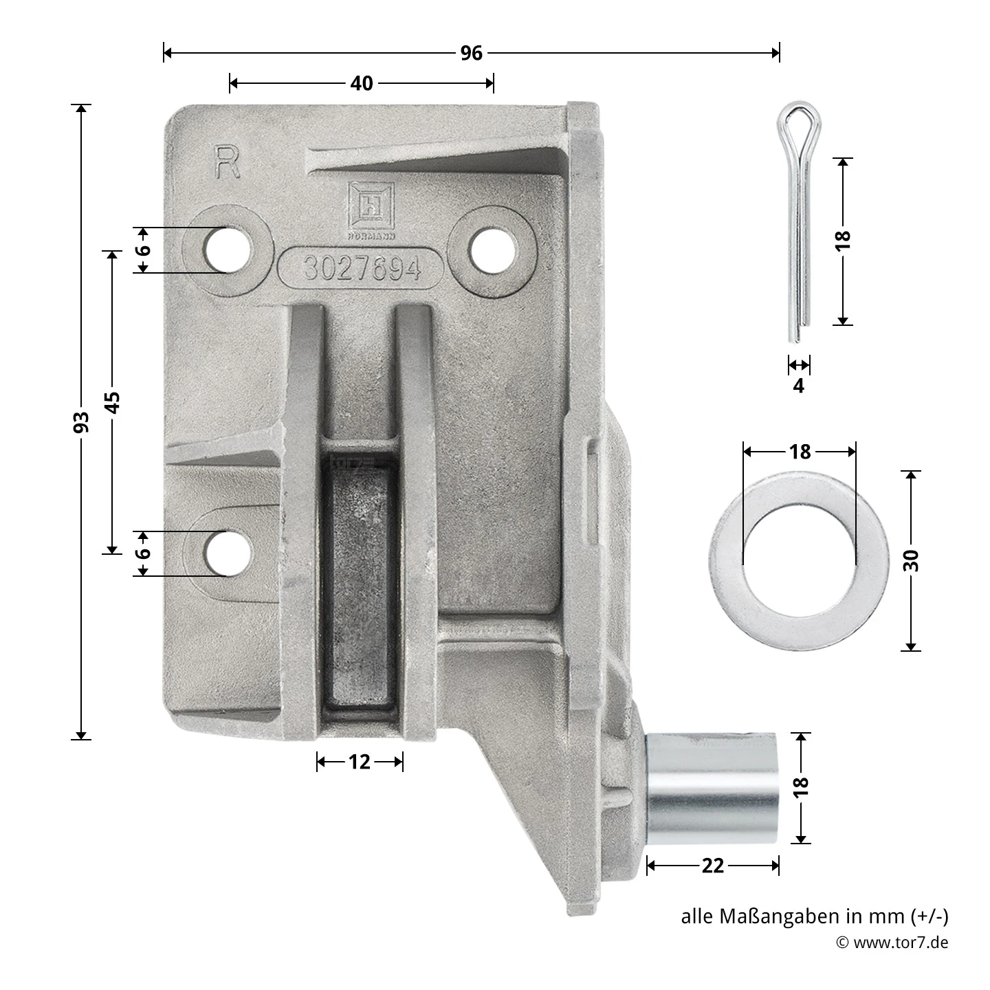 Hörmann Aufsetzstück, Beschlagsart N, Rechts 4 Hörmann Aufsetzstück, Beschlagsart N, Rechts – Bild 4