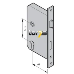 Hörmann Einsteck Rohrprofilschloss 1306 Für Nebentüren, PZ, Links -Sonax 3040438 hoermann einsteck rohrprofilschloss 1306 fuer nebentueren pz links
