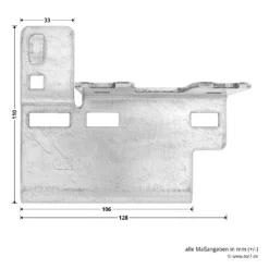 Hörmann Knotenblech, Beschlag L, Ausführung Rechts, Baureihe 30 9 Hörmann Knotenblech, Beschlag L, Ausführung Rechts, Baureihe 30 -Sonax 3045000 hoermann knotenblech beschlag l ausfuehrung rechts baureihe 30 masse bild 1