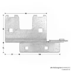 Hörmann Knotenblech, Beschlag L, Ausführung Rechts, Baureihe 30 10 Hörmann Knotenblech, Beschlag L, Ausführung Rechts, Baureihe 30 -Sonax 3045000 hoermann knotenblech beschlag l ausfuehrung rechts baureihe 30 masse bild 2