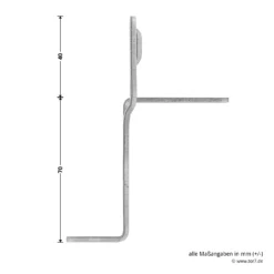 Hörmann Knotenblech, Beschlag L, Ausführung Rechts, Baureihe 30 11 Hörmann Knotenblech, Beschlag L, Ausführung Rechts, Baureihe 30 -Sonax 3045000 hoermann knotenblech beschlag l ausfuehrung rechts baureihe 30 masse bild 3