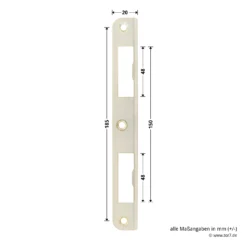 Hörmann Winkelschließblech 92 Mm Für Holz-Nebentüren -Sonax 3054221 hoermann winkelschliessblech 92 mm fuer holz nebentueren masse