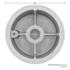Hörmann Seiltrommel, Beschlag N, L, Rechts, Baureihe 20/30 -Sonax 3093538 hoermann seiltrommel rechts fuer garagen sektionaltore br 30 masse durchfuehrung innen