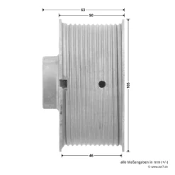 Hörmann Seiltrommel, Beschlag N, L, Rechts, Baureihe 20/30 -Sonax 3093538 hoermann seiltrommel rechts fuer garagen sektionaltore br 30 masse seite