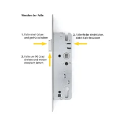 Hörmann Einsteck-Rohrprofilschloss KFV Für Schlupf-und Nebentüren, PZ -Sonax 3095108 hoermann einsteck rohrprofilschloss 1314 fuer schlupf und nebenturen pz falle