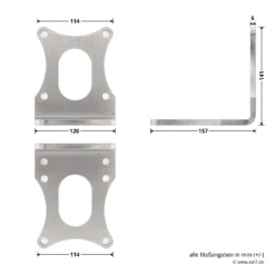 Hörmann Beschlags-Set VersaMatic, Edelstahlausführung 10 Hörmann Beschlags-Set VersaMatic, Edelstahlausführung -Sonax 437018 hoermann beschlags set versamatic edelstahlausfuehrung antriebswinkel masse