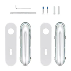 Hörmann Drückergarnitur D110 Kurzschild BB, Alu -Sonax 449909 hoermann drueckergarnitur mit kurzschild bb gelocht alu lieferumfang