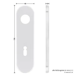 Hörmann Drückergarnitur D110 Kurzschild BB, Alu -Sonax 449909 hoermann drueckergarnitur mit kurzschild bb gelocht alu schild masse