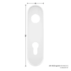 Hörmann Drückergarnitur D110 Kurzschild PZ, Alu 12 Hörmann Drückergarnitur D110 Kurzschild PZ, Alu -Sonax 449910 hoermann drueckergarnitur mit kurzschild pz gelocht alu schild masse