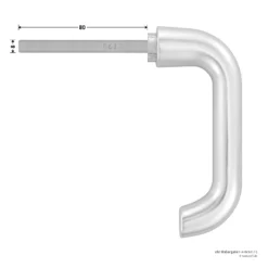 Hörmann Drückergarnitur D110 Kurzschild PZ, Alu 11 Hörmann Drückergarnitur D110 Kurzschild PZ, Alu -Sonax 449910 hoermann drueckergarnitur mit kurzschild pz gelocht alu stift masse
