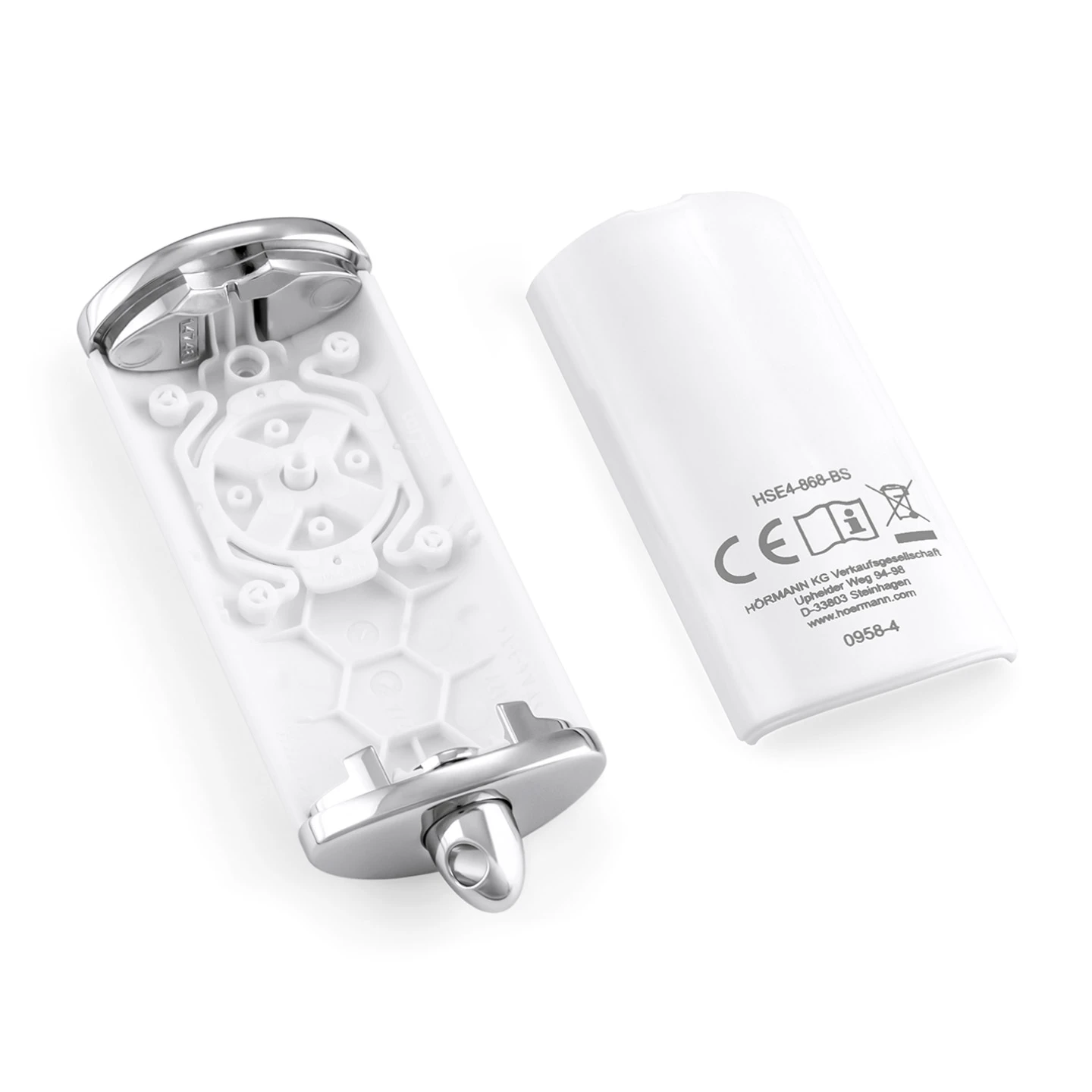 Hörmann Ersatz-Gehäuse Handsender HSE 4, Hochglanz Weiß 2 Hörmann Ersatz-Gehäuse Handsender HSE 4, Hochglanz Weiß – Bild 2