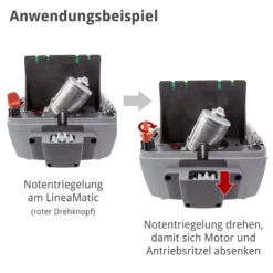 Hörmann LineaMatic Schiebetorantrieb -Sonax 4511320 hoermann lineamatic schiebetorantrieb notentriegelung