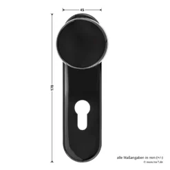 Hörmann Feuerschutz-Wechselgarnitur Typ D110 In Kunststoff Schwarz -Sonax 454685 hoermann feuerschutz wechselgarnitur typ d 110 in kunststoff schwarz aussengriff breite hoehe