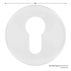 Hörmann FS Panik-Drückergarnitur D110 Rosette PZ, Alu -Sonax 454735 hoermann fs panikgarnitur d110 pz rosette alu f1 gleitlager durchmesser