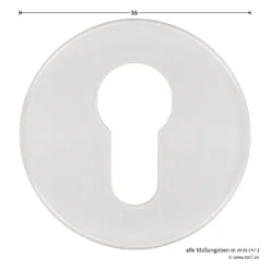 Hörmann FS Wechselgarnitur D110 Rosette PZ, Edelstahl -Sonax 454742 hoermann fs wechselgarnitur d110 pz rosette edelstahl gleitlager durchmesser