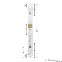 Hörmann Panikschloss 1201 PZ Für Stahltüren, Links -Sonax 478749 hoermann panikschloss 1201 pz dornmass 65 funktion e li masse schliessblech