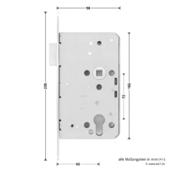 Hörmann Panikschloss 1201 PZ Für Stahltüren, Rechts -Sonax 478750 hoermann panikschloss 1201 pz dornmass 65 funktion e re seitenmasse