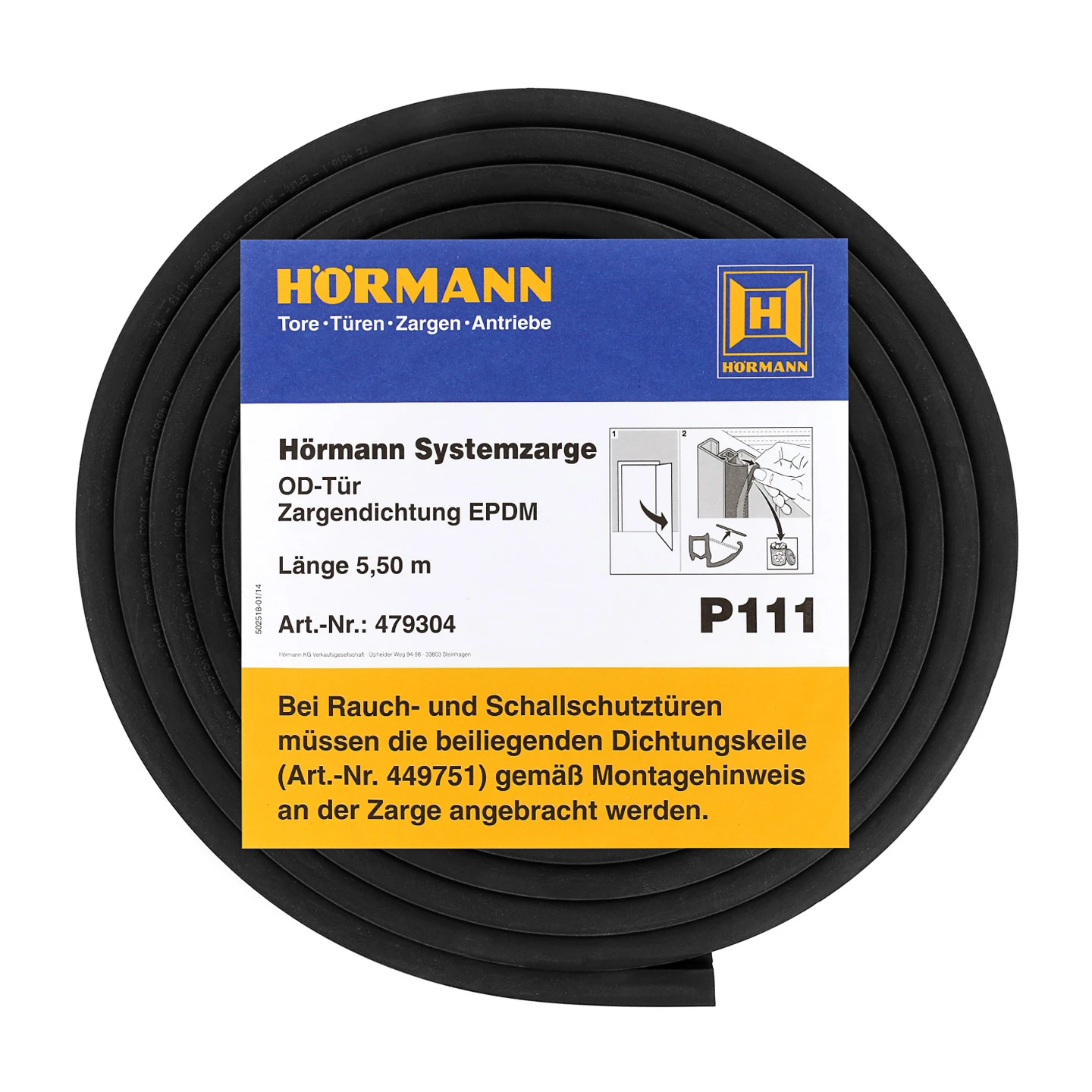 Hörmann Zargendichtung Mit Dichtungskeilen P111, 5500 Mm 1 Hörmann Zargendichtung Mit Dichtungskeilen P111, 5500 Mm
