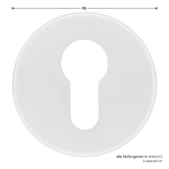 Hörmann FS Drückergarnitur D110 Rosette PZ, Alu -Sonax 535346 hoermann fs drueckergarnitur d110 pz rosette alu f1 gleitlager durchmesser