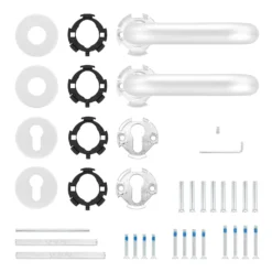 Hörmann FS Drückergarnitur D110 Rosette PZ, Alu -Sonax 535346 hoermann fs drueckergarnitur d110 pz rosette alu f1 gleitlager lieferumfang