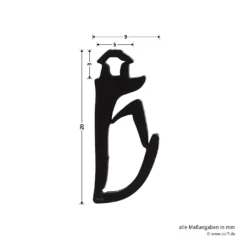 Hörmann Dichtungsprofil Für Mittelsprosse H3D-2, D45-2, P71, Länge 2,50 M -Sonax 539040 hoermann dichtungsprofil fuer mittelsprosse h3d 2 d45 2 p71 laenge 2 50 meter breite laenge