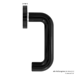 Hörmann FS Drückergarnitur D110 Rosette PZ, Schwarz -Sonax 544353 hoermann fs drueckergarnitur d110 pz rosette schwarz gleitlager masse