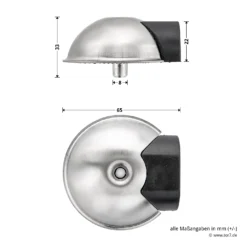 Hörmann Türstopper BS65, Edelstahl 14 Hörmann Türstopper BS65, Edelstahl -Sonax 549066 hoermann tuerstopper bs65 edelstahl bemassung