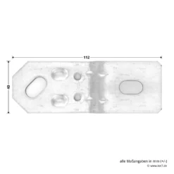 Hörmann Dübellaschen S61 -Sonax 549521 hoermann duebellaschen lasche breite laenge