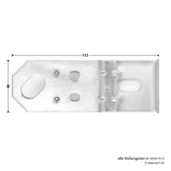 Hörmann Dübellaschen S61 -Sonax 549521 hoermann duebellaschen winkel laenge breite