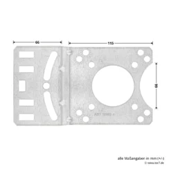 Hörmann Kettenbox-Anbausatz, 1:2 -Sonax 637006 hoermann kettenbox anbausatz 1 2 masse montageplatte