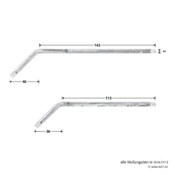 Hörmann Drehmomentstütze 1 Für Industrietorantriebe WA 400 Und ITO 400 -Sonax 638075 hoermann drehmomentstuetze 1 fuer industrietorantriebe wa 400 und ito 400 masse seite