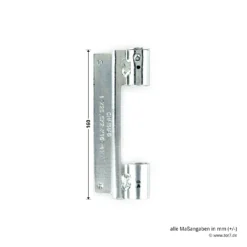 Hörmann Rahmenteil FE Verzinkt, Quadro -Sonax 691051 hoermann rahmenteil fe federband verzinkt fuer quadro hoehe