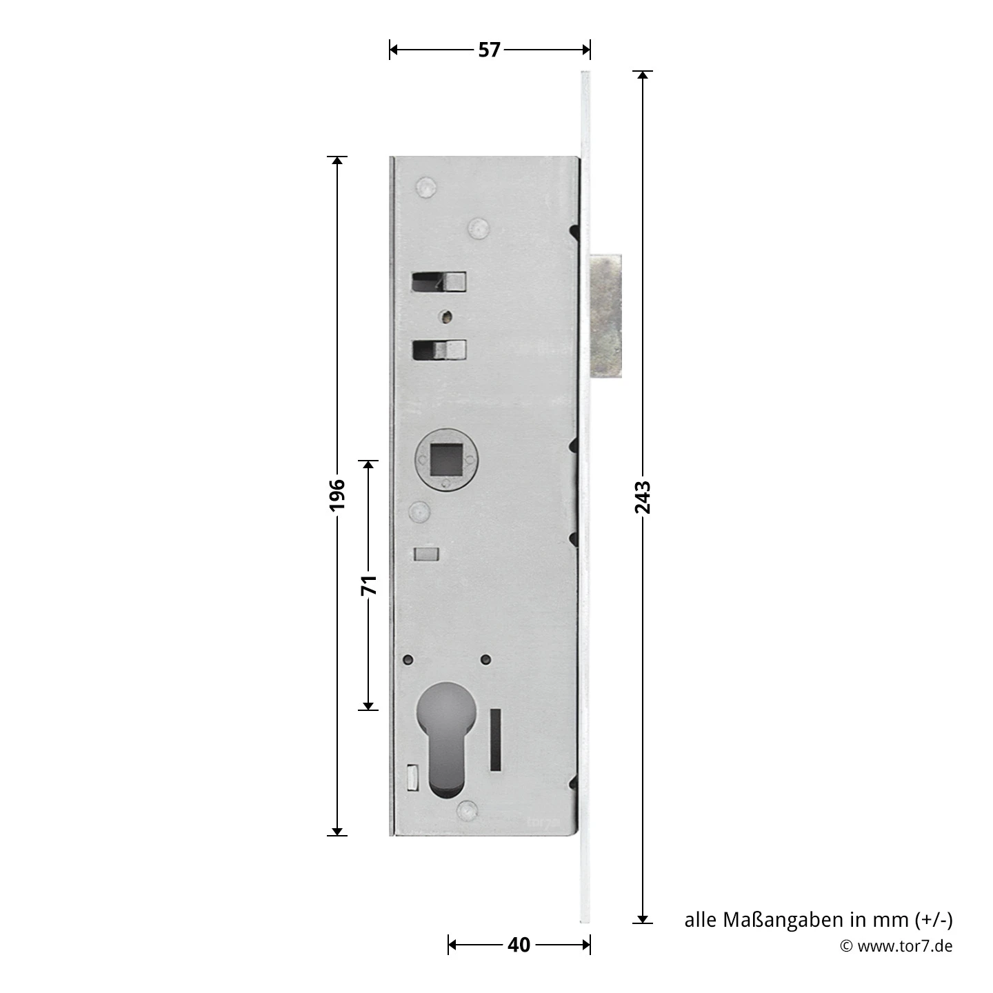 Hörmann Einsteck-Wechselschloss, BKS, Dornmaß 40 Mm 2 Hörmann Einsteck-Wechselschloss, BKS, Dornmaß 40 Mm – Bild 2