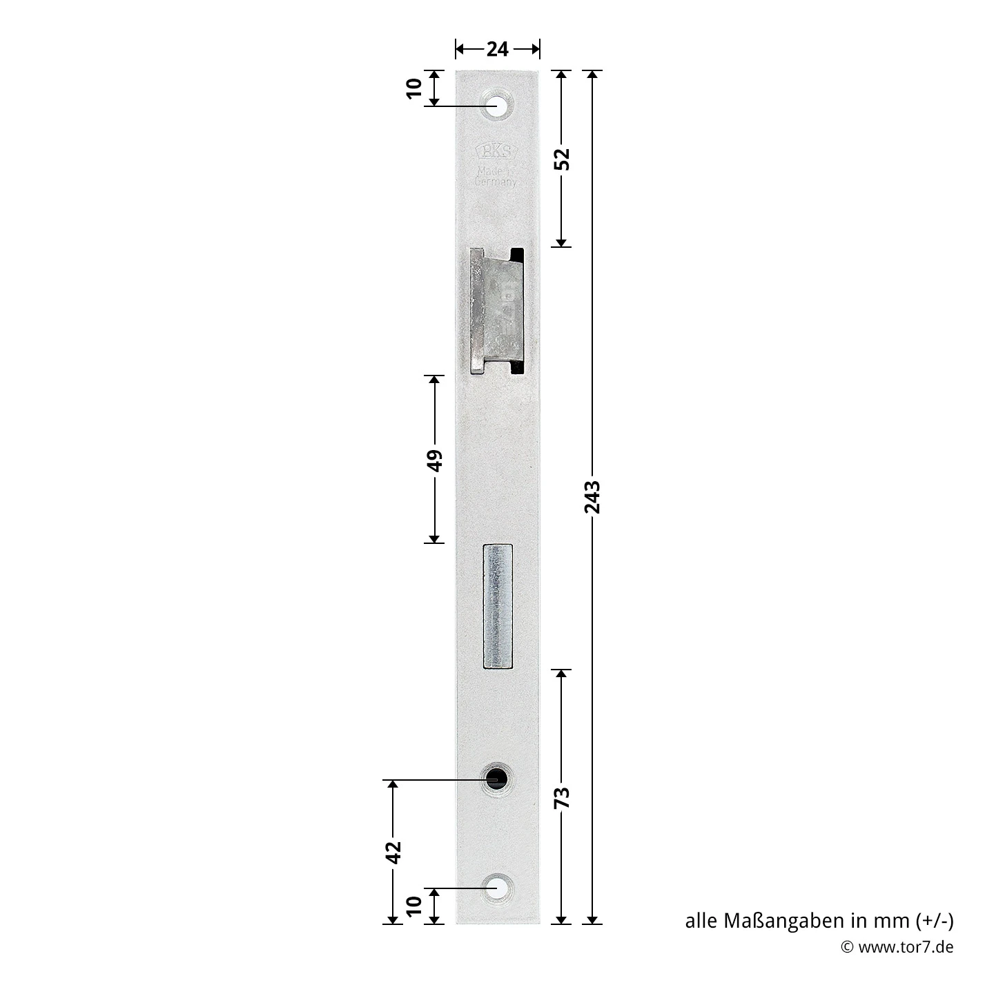 Hörmann Einsteck-Wechselschloss, BKS, Dornmaß 40 Mm 3 Hörmann Einsteck-Wechselschloss, BKS, Dornmaß 40 Mm – Bild 3
