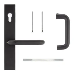 Hörmann Aluminium-Drückergarnitur, Schloss Aufliegend, PZ 60/60 Mm -Sonax 770440 hoermann aluminium drueckergarnitur schloss aufliegend pz 60 60 mm lieferumfang