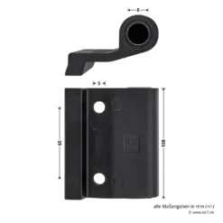Hörmann Entlastungsrolle Für Kupplung 400 Mm, M12, DIN Links, Zwischenliegend -Sonax 772633 hoermann entlastungsrolle 400mm m12 din links zwischenliegend masse bild 2