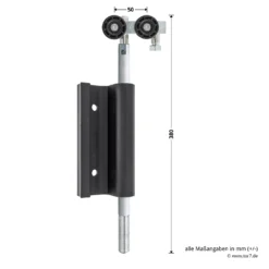 Hörmann Entlastungsrolle Mit Einfach-Bandteil 360 Mm, M12, DIN Links, Zwischenliegend -Sonax 772635 hoermann entlastungsrolle mit einfach bandteil 360mm m12 din links zwischenliegend masse bild 1