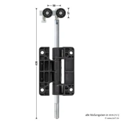 Hörmann Entlastungsrolle Mit Doppel-Bandteil 400 Mm, M12, DIN Links, Aufliegend -Sonax 772637 hoermann entlastungsrolle mit doppel bandteil 400mm m12 din links aufliegend masse bild 1