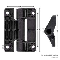 Hörmann Entlastungsrolle Mit Doppel-Bandteil 400 Mm, M12, DIN Links, Aufliegend -Sonax 772637 hoermann entlastungsrolle mit doppel bandteil 400mm m12 din links aufliegend masse bild 2
