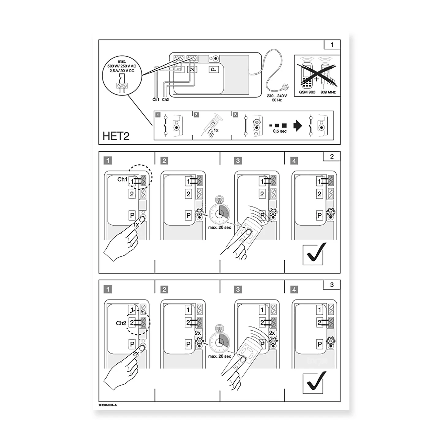 Hörmann Set: Empfänger HET 2 Mit 2 Handsendern HSE 2, 868 MHz 6 Hörmann Set: Empfänger HET 2 Mit 2 Handsendern HSE 2, 868 MHz – Bild 6