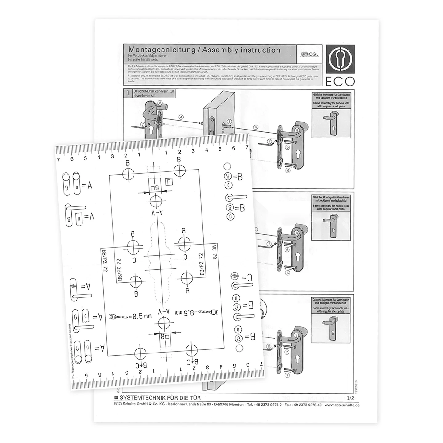 Steinau FS VDS Drückergarnitur, Typ 510, Edelstahl Matt 7 Steinau FS VDS Drückergarnitur, Typ 510, Edelstahl Matt – Bild 7