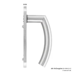 Steinau FS ES1-K Sicherheitsbeschlag, Typ D 510, Edelstahl Matt -Sonax ste810113 steinau fs es1 k sicherheitsbeschlag typ d 510 edelstahl matt masse griff seite