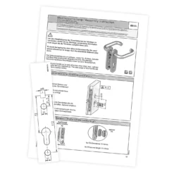 Steinau FS ES1-K Sicherheitsbeschlag, Typ D 510, Edelstahl Matt -Sonax ste810113 steinau fs es1 k sicherheitsbeschlag typ d 510 edelstahl matt montageanleitung