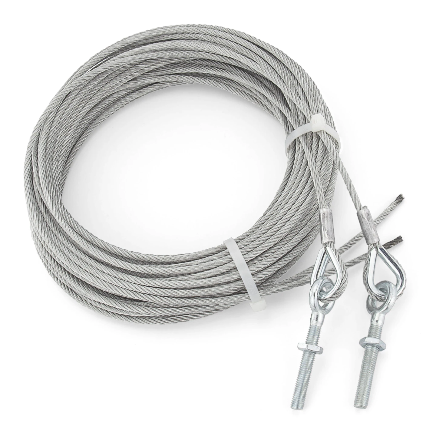 Teckentrup Stahlseil-Paar 5 Mm, Mit Kausche Und Ringschraube 1 Teckentrup Stahlseil-Paar 5 Mm, Mit Kausche Und Ringschraube